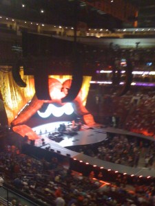 Stage and tongue pit from The Rolling Stones concert June 21st at the Wells Fargo Center in Philly.