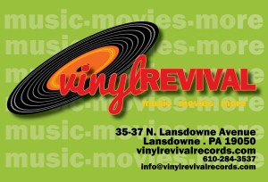 vinyl revival postcard front